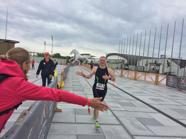 Po masáži ženeme Miloše do cíle :)